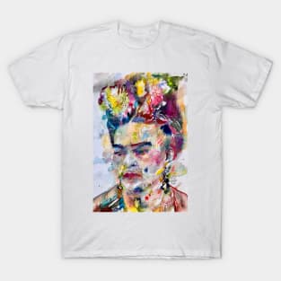 FRIDA KAHLO - watercolor portrait .4 T-Shirt